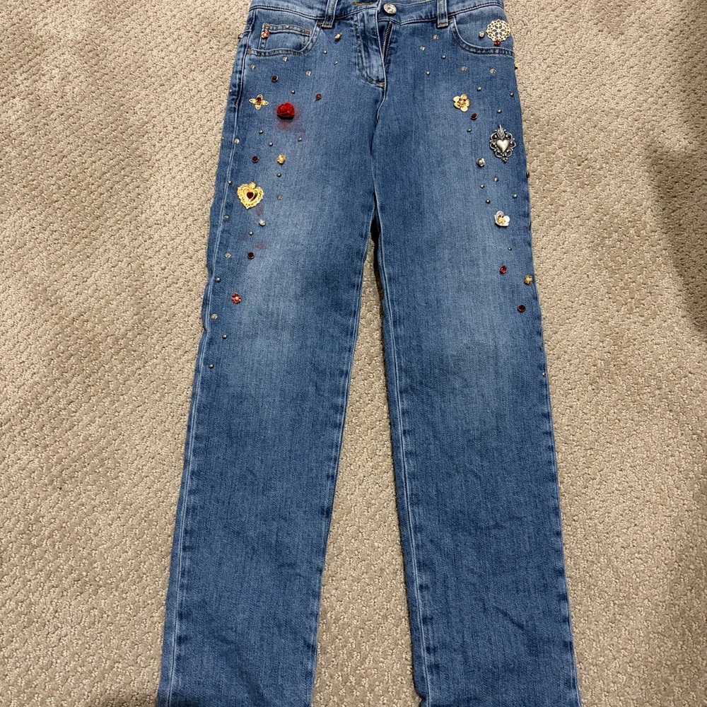 Dolce & Gabbana Embellished Blue Jeans